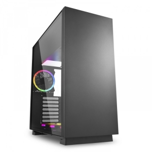 Sharkoon case atx pure steel, 7 slot, 2xusb3, 1x120mm rgb fan front, 3x120mm rgb fan rear