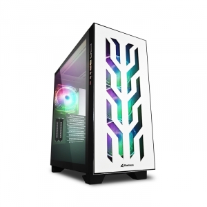 Sharkoon case atx 2xusb 3.0, 1x type-c, 2xvetro temperato, 8 slot espansione, 4xargb fan, argb controller