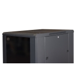 Armadio rack 19" per reti 32u (a)1610, (l)600, (p)800 colore nero porta vetro disassemblato