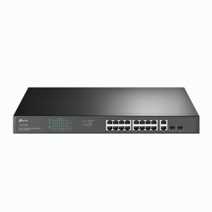 Switch 16 porte poe+ 10/100mbps +2 gigabit/sfp tl-sl1218mp