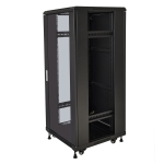 Armadio rack per reti 19" 22u (a)1166, (l)600, (p)600 colore nero porta vetro disassemblato