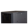 Armadio rack per reti 19" 22u (a)1166, (l)600, (p)800 colore nero porta vetro disassemblato