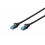 Cavo rete schermato sf/utp in rame cat. 5e colore nero mt. 1