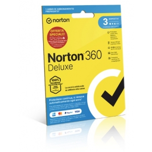 Norton 360 deluxe 25gb in cloud ita 1 user 3 device 1 anno