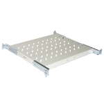 Ripiano universale per armadio rack 19" allungabile 570 mm con 4 agganci grigio