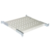 Ripiano universale per armadio rack 19" allungabile 570 mm con 4 agganci grigio
