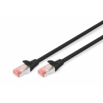 Cavo rete cat.6 1mt s-ftp doppia schermatura lsoh colore nero