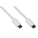 Cavo usb type c 2.0 maschio/maschio 3a 2mt link bianco