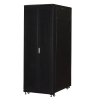 Armadio rack 19" 42u (a)2055, (l)800, (p)1000 porta traforata colore nero con guidacavi laterale da assemblare