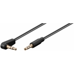 Cavo audio stereo jack 3,5 m/m 1mt con 1 connettore 90 gradi