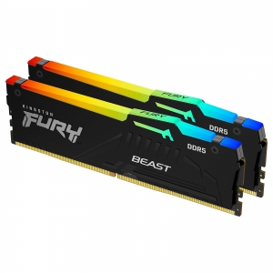 Ddr5 32gb(2*16) 5200mhz kingston fury beast rgb kf552c40bbak2-32