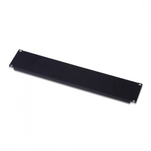 Pannello cieco 2u per chiusura spazi armadio rack nero