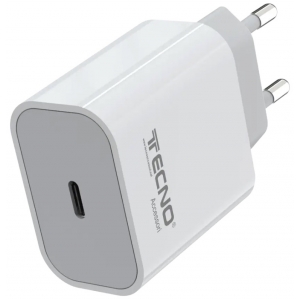 Caricatore ac/usb tecno 1 porta type c 3a 20w pd tc-882
