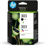 Hp 303 2-pack (3ym92ae) - black + tri-color - cartuccia originale