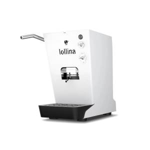 Lollo caffe` nuova lollina+ (bianca) - macchina caffe` espresso a cialde + 40 cialde miscela nera