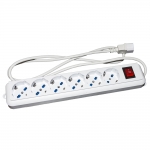 Multipresa per ups 6 prese shuko in linea link con interruttore
