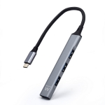 Hub usb 3.2 gen1 slim 4 porte usb e attacco tipo c ewent ew1145