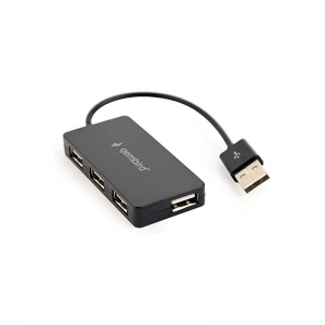 Hub usb 4 porte usb 2.0 gembird nero