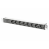 Multipresa 8 posti schuko alluminio per rack 19" digitus