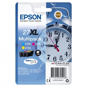 epson 27xl multipack sveglia 3620dwf/3640dtwf/7110dt/7610dwf/7620dtwf c13t27154010