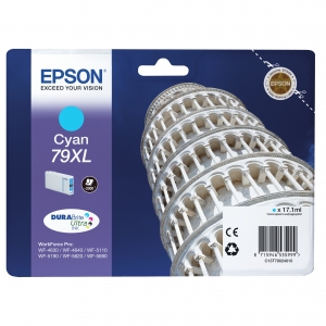 epson 79xl ciano torre di pisa wf 5110dw, wf 5190, wf 5620, wf 5690 wf 4630, wf 4640 c13t79024010