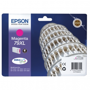 epson 79xl magenta torre di pisa wf 5110dw, wf 5190, wf 5620, wf 5690 wf 4630, wf 4640 c13t79034010