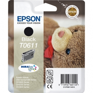 epson t0611 nero orsetto d68,88pe,dx3800,dx4800 c13t06114010