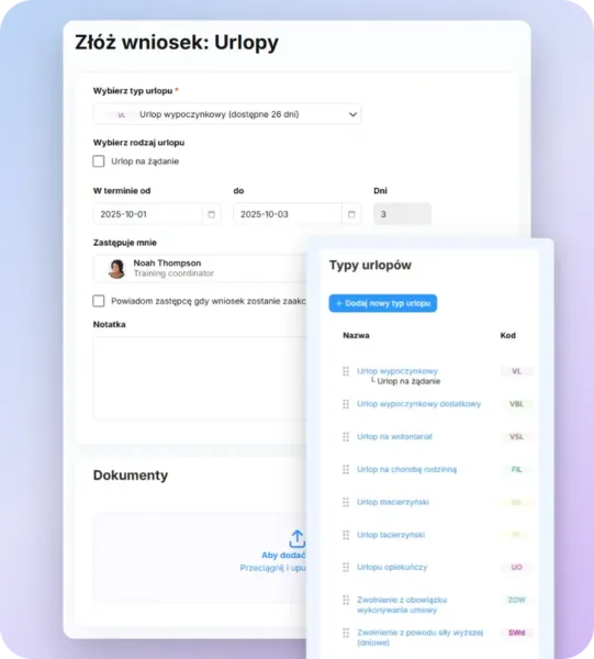 Proste i szybkie składanie wniosku urlopowego online w tomHRM