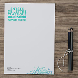 Caractéristiques papier en-tête classique