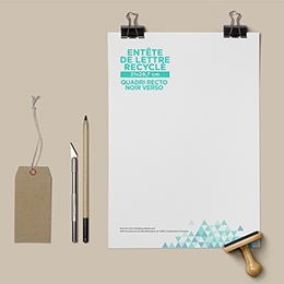 Caractéristiques tête de lettre recyclé