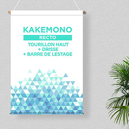 Kakémono imprimé recto