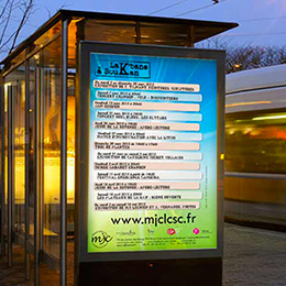 Utilisation affiches abribus