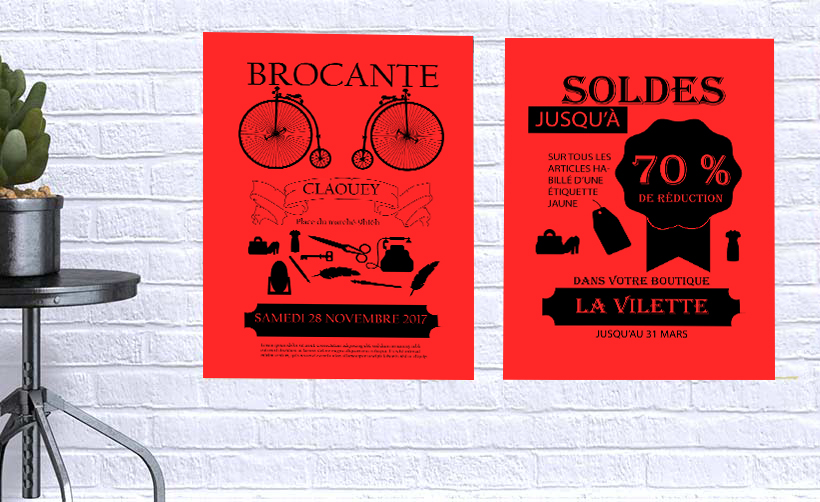 Affiche Rouge Fluo