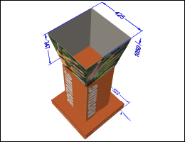 PLV de vitrine : Cube de sol