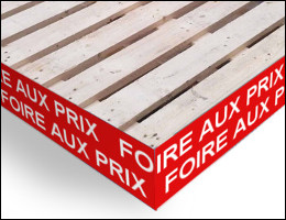 Impression en ligne de bâche de palette