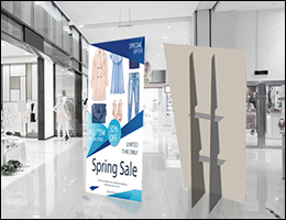 PLV de vitrine : Cube de sol