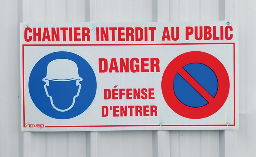 Panneaux signalétique temporaire