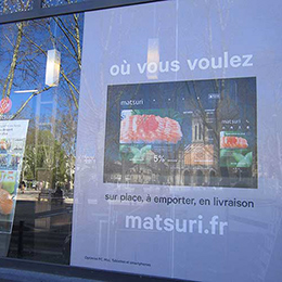 Adhésif microperforé vitrine