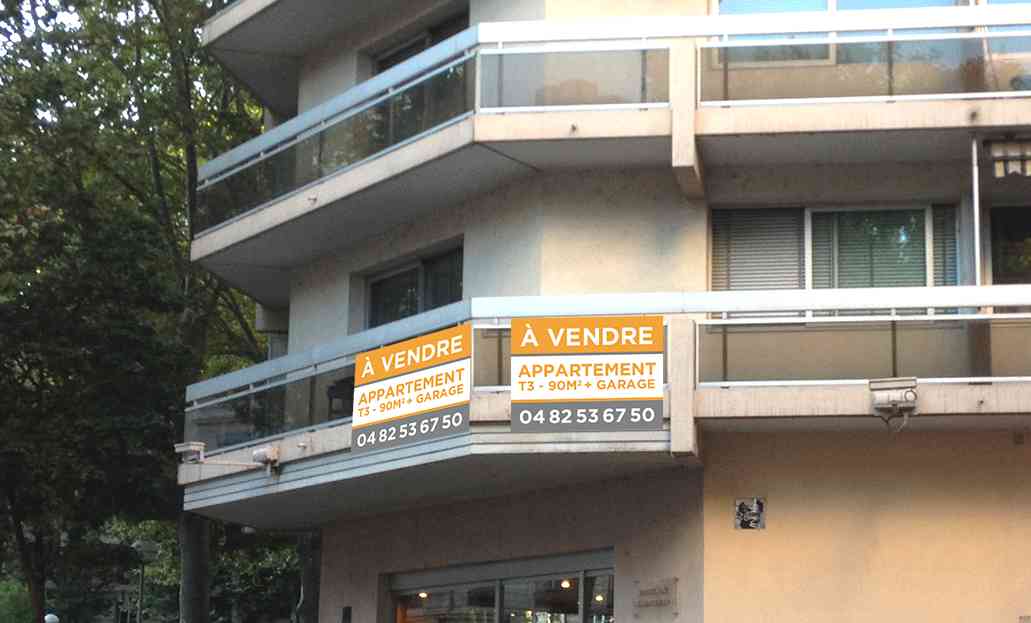 Panneau immobilier standard en akilux | 123IMPRIM