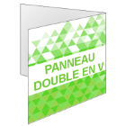 Panneau immobilier double en V