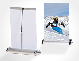 PLV de comptoir : Roll-up mini