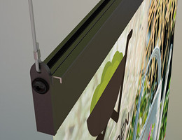 Porte affiche Magnétique Show Me Grande hauteur : Installation
