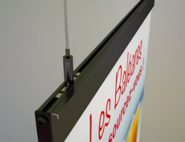 Porte affiche Magnétique Show Me Grande hauteur : Installation
