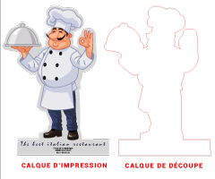 PLV de comptoir : silhouette découpe
