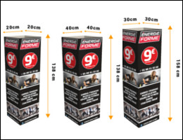 PLV totem carré : Impression en ligne