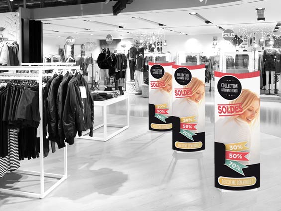 Cache borne elliptique carton Cache borne elliptique carton