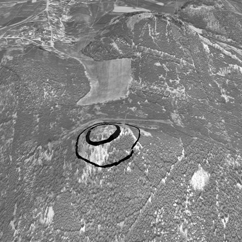 Plan of the hillfort on a orthophotography. 