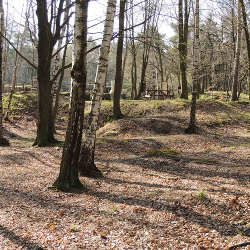 View across the bailey on the castle's core, taken from northeast.