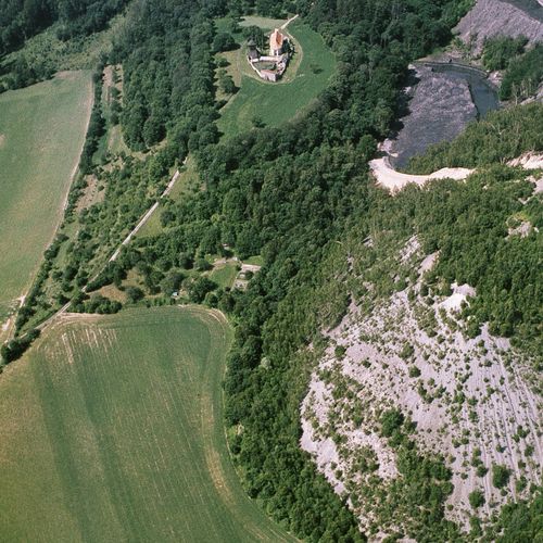 Aerial view of the hillfort.