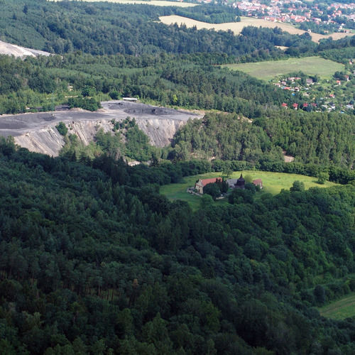 Aerial view of the hillfort.